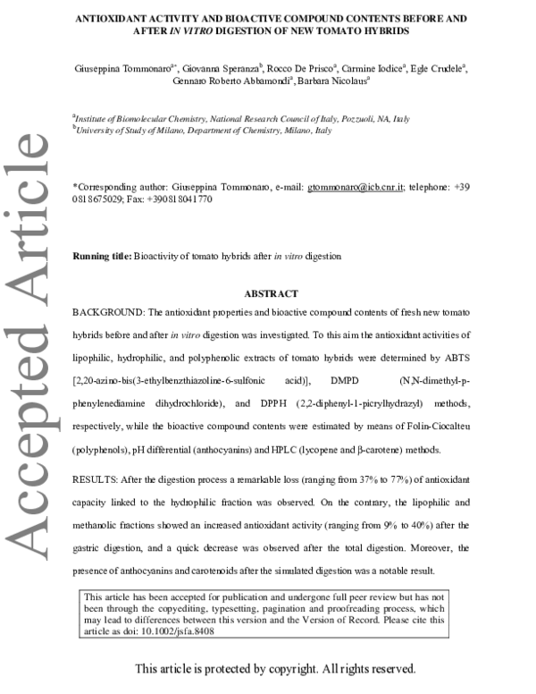 (PDF) Antioxidant activity and bioactive compound contents before and ...