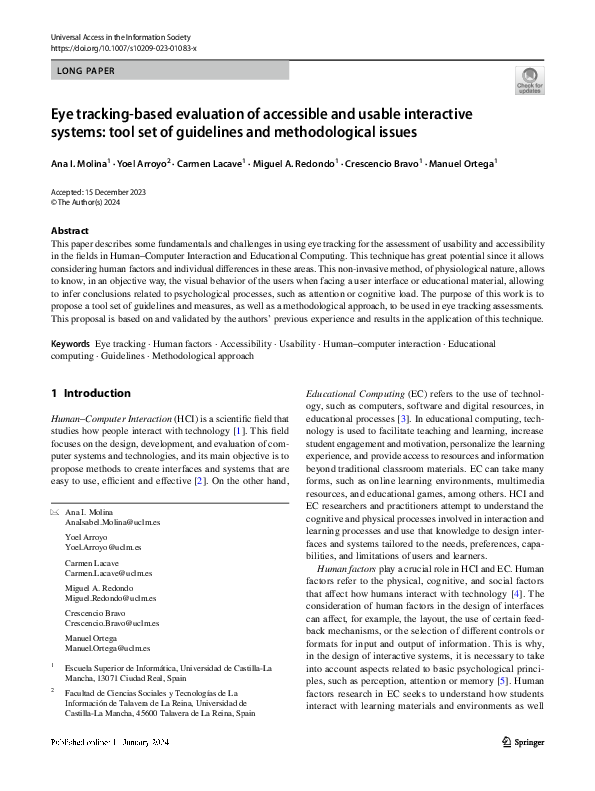 (PDF) Eye tracking-based evaluation of accessible and usable ...