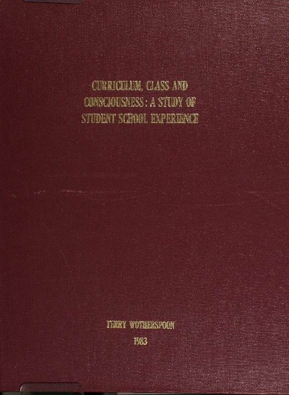 (PDF) Curriculum, Class, and Consciousness: A Study of Student School ...
