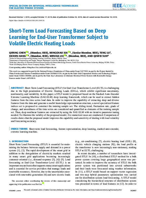 (PDF) Short-Term Load Forecasting Based on Deep Learning for End-User ...