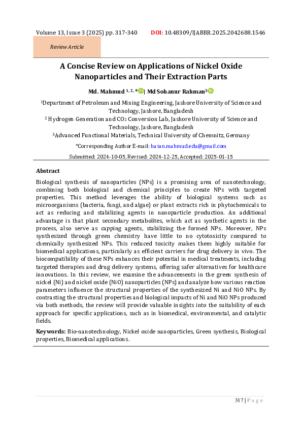 (PDF) A Concise Review on Applications of Nickel Oxide Nanoparticles ...
