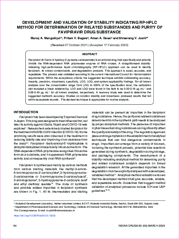 (PDF) Development and Validation of Stability Indicating RP-HPLC Method ...