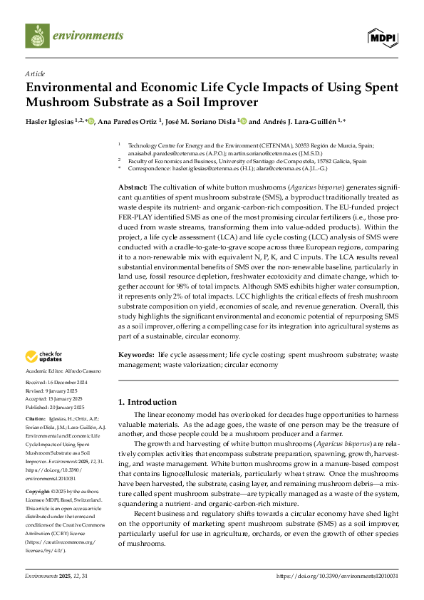 (PDF) Environmental and Economic Life Cycle Impacts of Using Spent ...