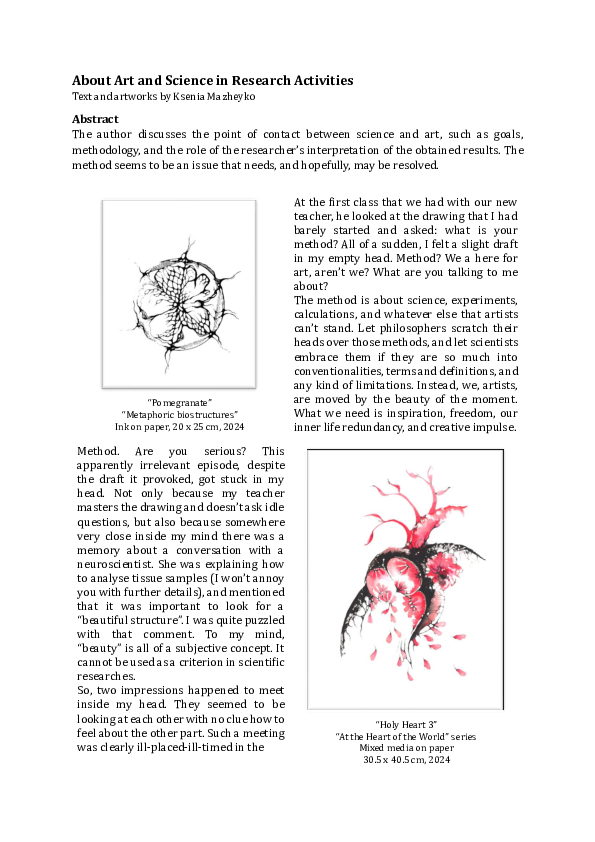 (PDF) About Art and Science in Research Activities