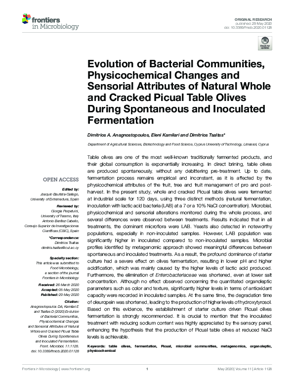 (PDF) Evolution of Bacterial Communities, Physicochemical Changes and ...