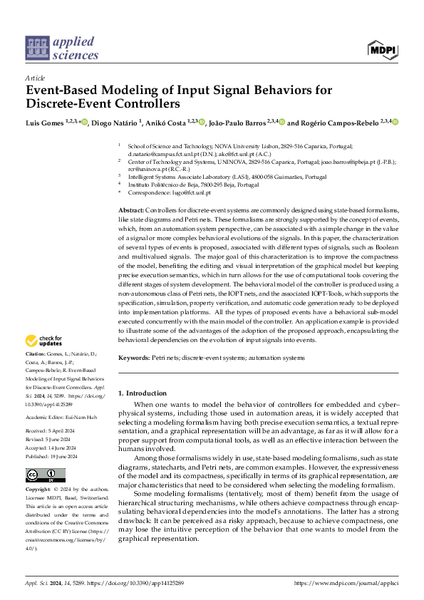 (PDF) Event-Based Modeling of Input Signal Behaviors for Discrete-Event ...