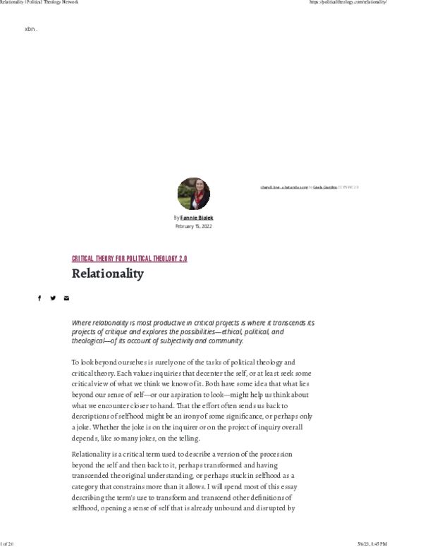 (PDF) Relationality