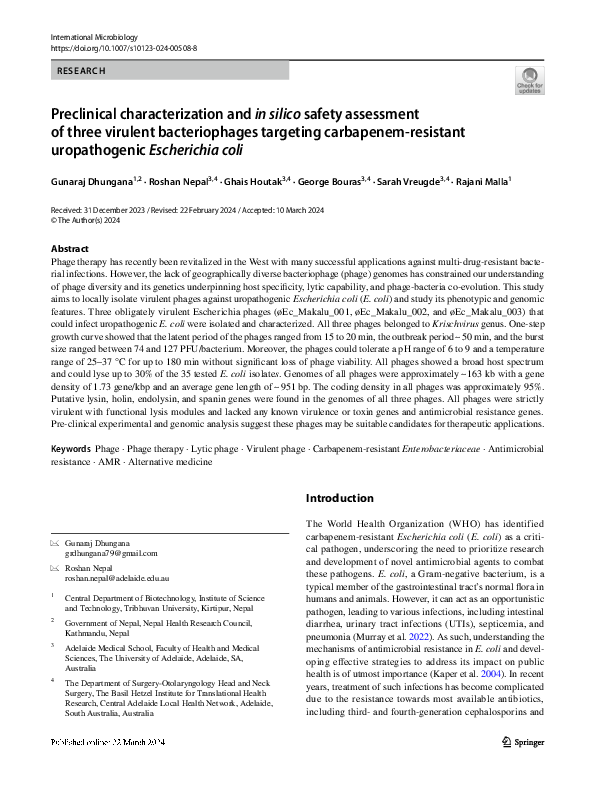 (PDF) Preclinical characterization and in silico safety assessment of ...