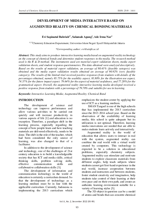 (PDF) Development of Augmented Reality Technology-Based Interactive ...