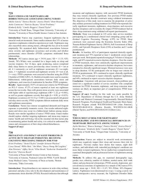 (PDF) 730 Prevalence and impact of sleep problems in active duty ...