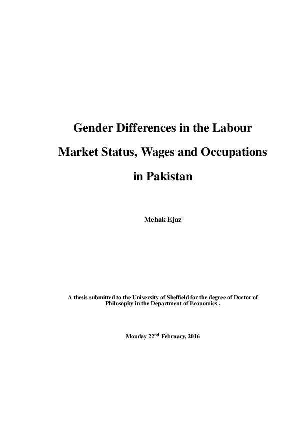(PDF) Gender Differences in the Labour Market Status, Wages and ...