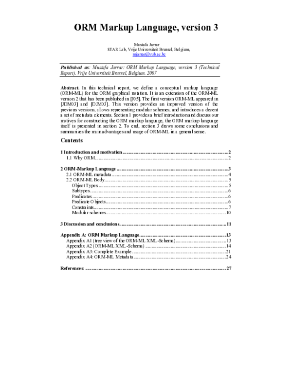 (PDF) ORM Markup Language, version 3