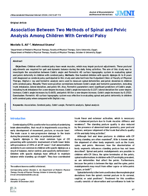 (PDF) Association Between Two Methods of Spinal and Pelvic Analysis ...