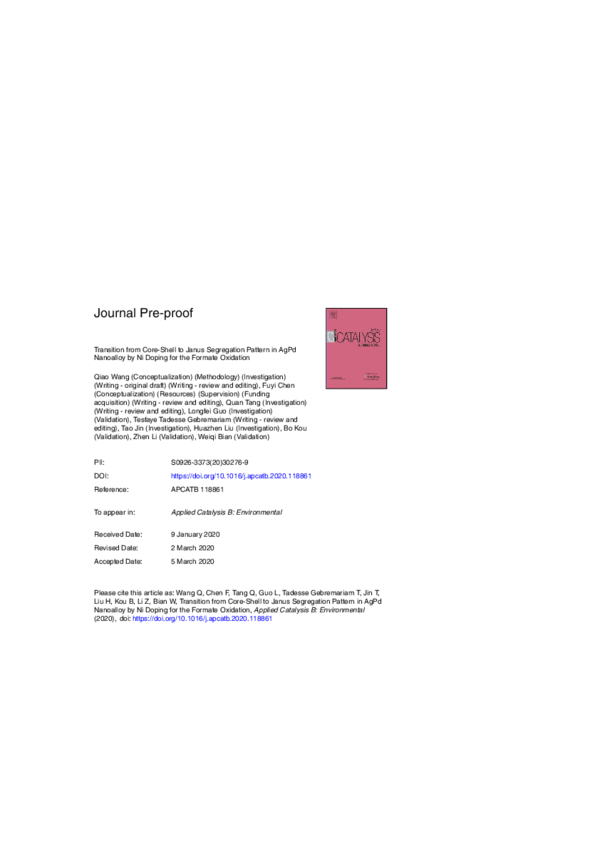 (PDF) Transition from core-shell to janus segregation pattern in AgPd ...