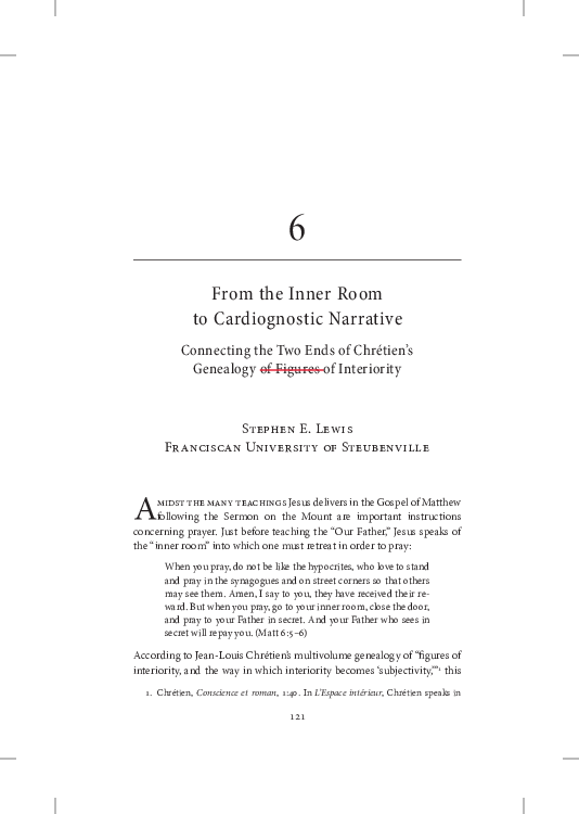 (PDF) From the Inner Room to Cardiognostic Narrative: Connecting the ...