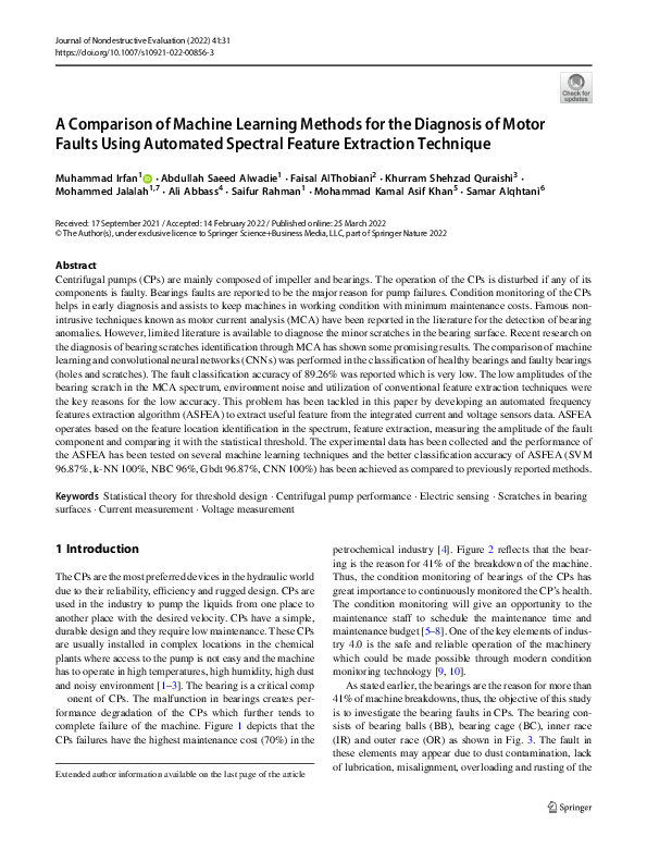 (PDF) A Comparison of Machine Learning Methods for the Diagnosis of ...