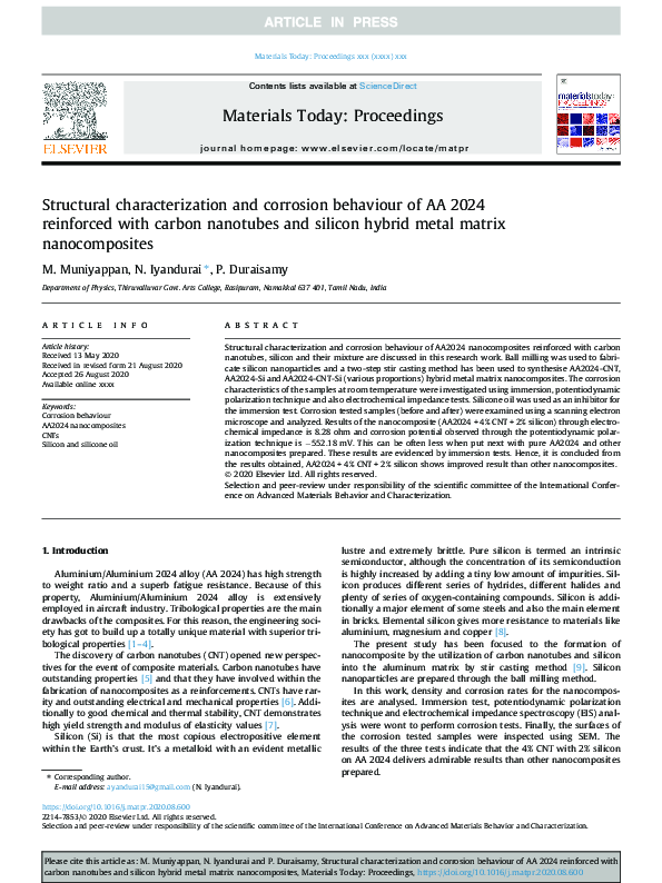 (PDF) Structural Characterization and Corrosion Behavior of Stainless ...