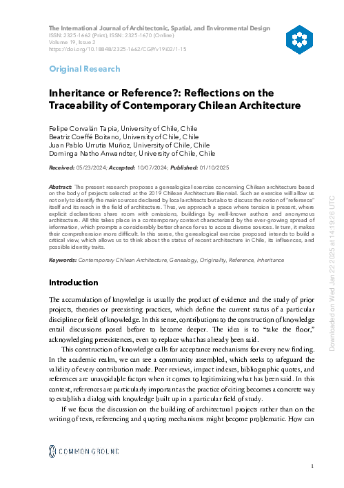 (PDF) Inheritance or Reference?: Reflections on the Traceability of ...