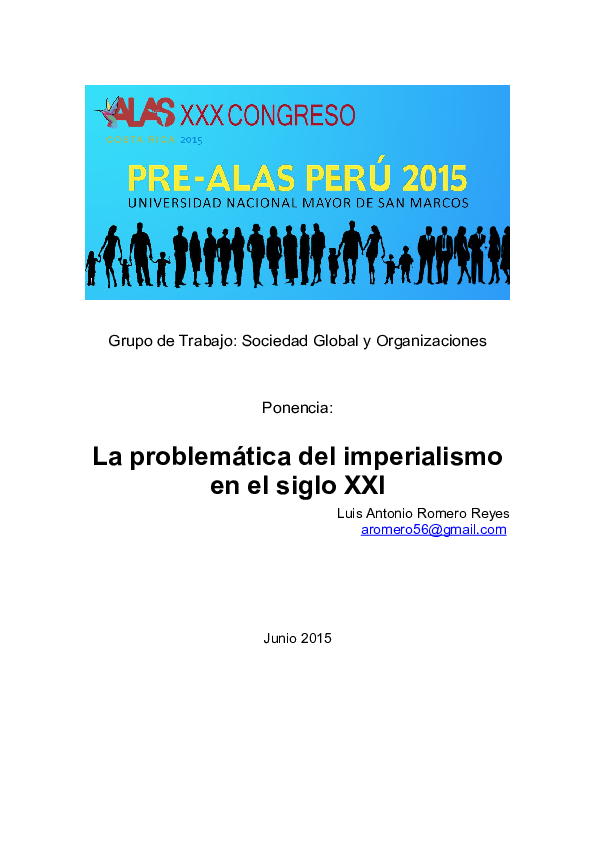 (PDF) La problemática del imperialismo en el siglo XXI