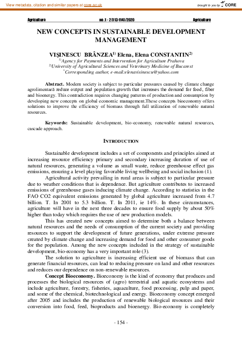 (PDF) New Concepts in Sustainable Development Management