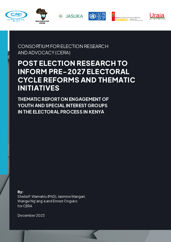 (PDF) POST ELECTION RESEARCH TO INFORM PRE-2027 ELECTORAL CYCLE REFORMS ...