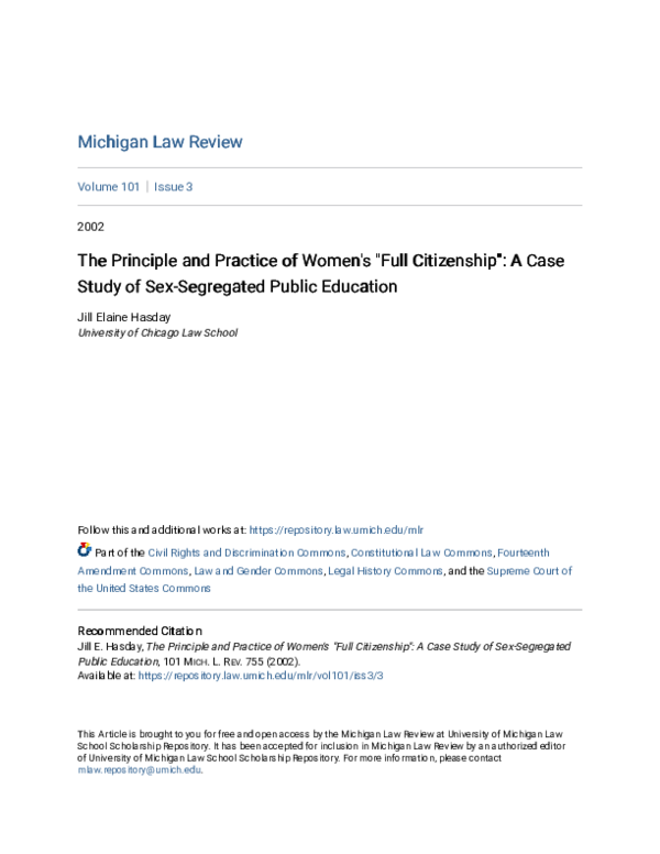 (PDF) The Principle and Practice of Women's 