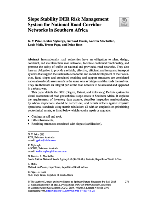 (PDF) Slope Stability DER Risk Management System for National Road ...