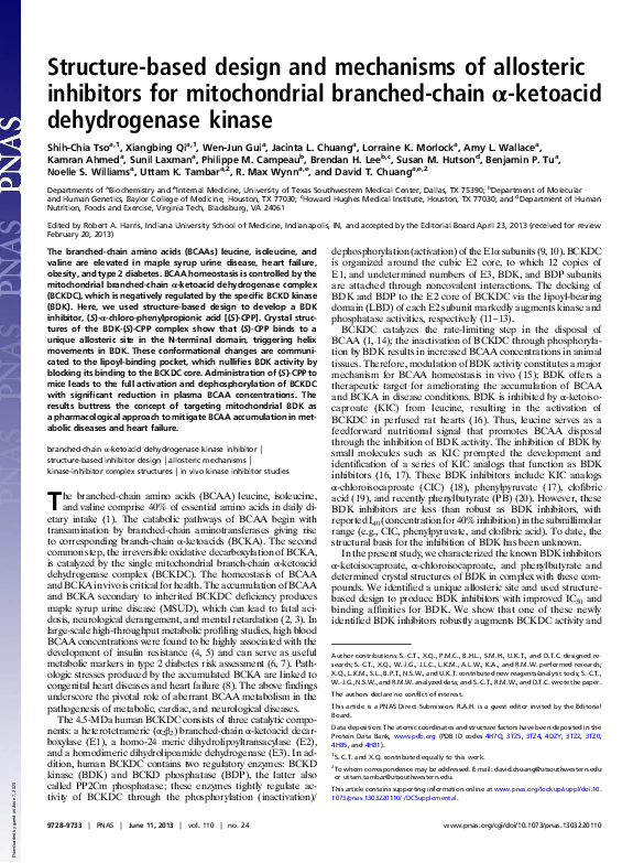 (PDF) Structure-based design and mechanisms of allosteric inhibitors ...