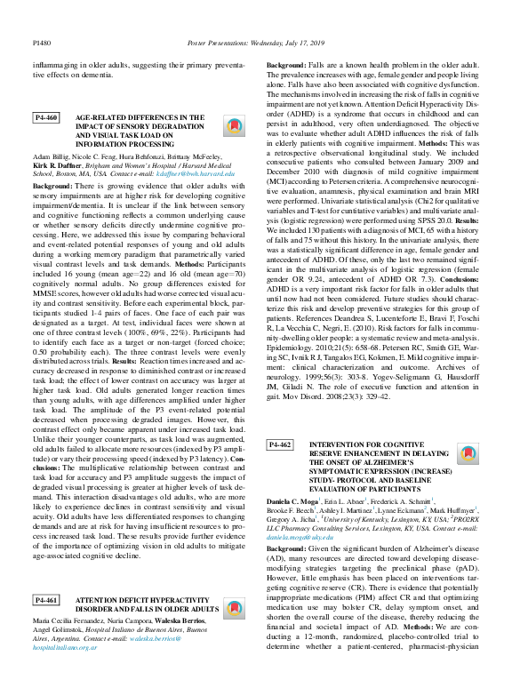 (PDF) P4-460: Age-Related Differences in the Impact of Sensory ...