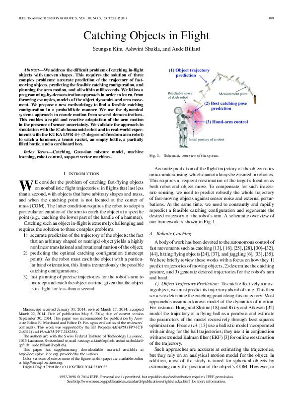 (PDF) Catching Objects in Flight