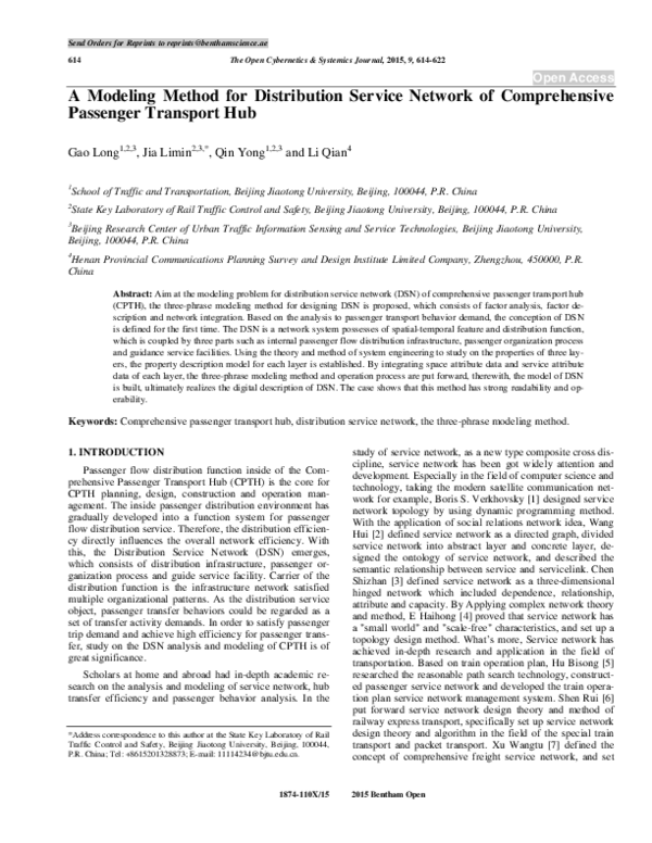 (PDF) A Modeling Method for Distribution Service Network of ...