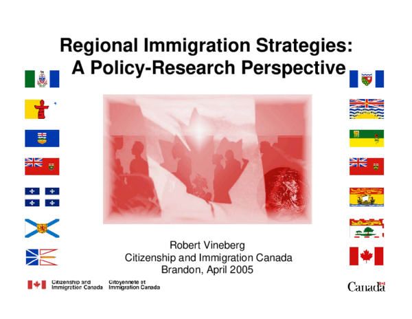 (PDF) Regional Immigration Strategies: A Policy-Research Perspective