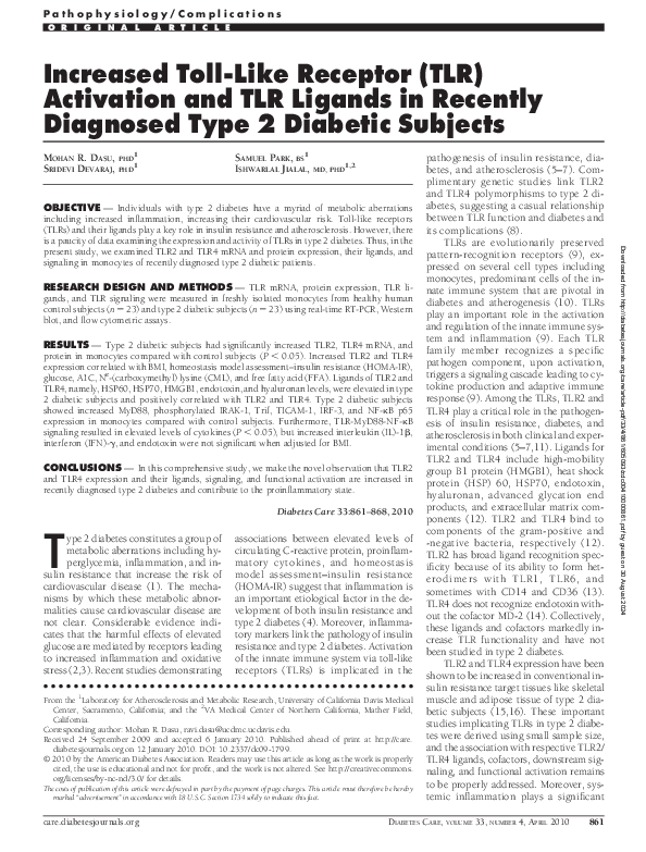 (PDF) Increased Toll-Like Receptor (TLR) Activation and TLR Ligands in ...