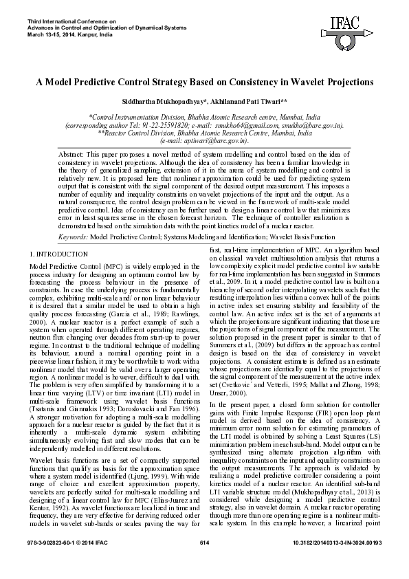 (PDF) A Model Predictive Control Strategy Based on Consistency in ...