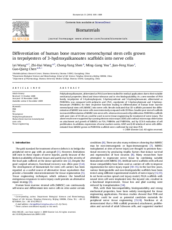 (PDF) Differentiation of human bone marrow mesenchymal stem cells grown ...