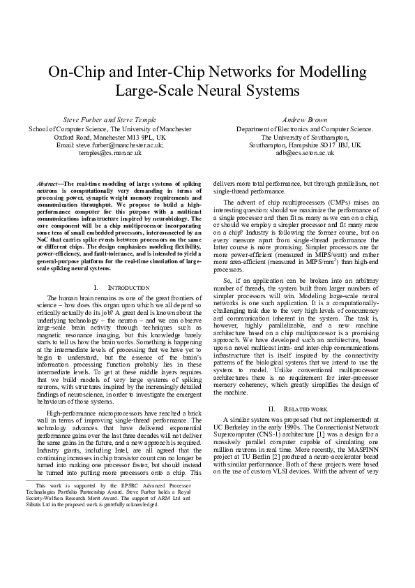 (PDF) On-chip and inter-chip networks for modeling large-scale neural ...
