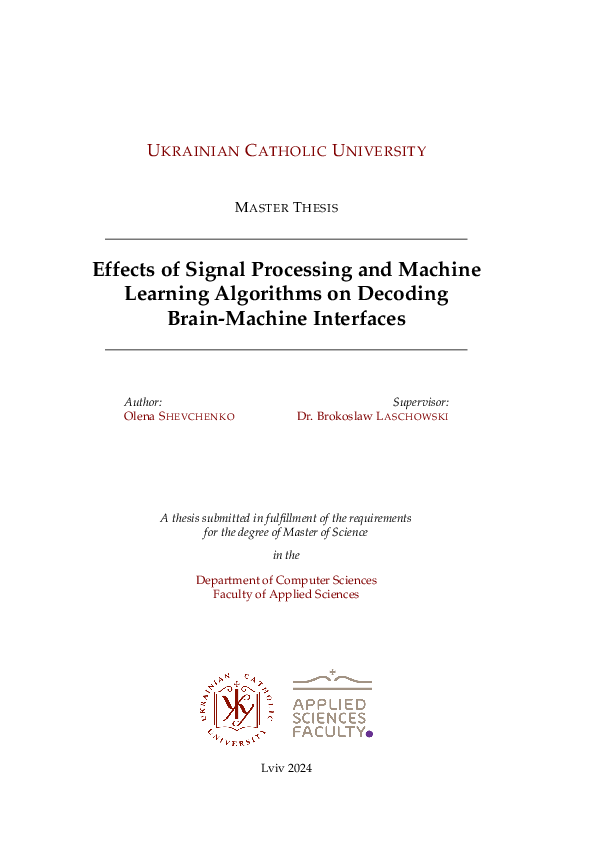 (PDF) Effects of Signal Processing and Machine Learning Algorithms on ...