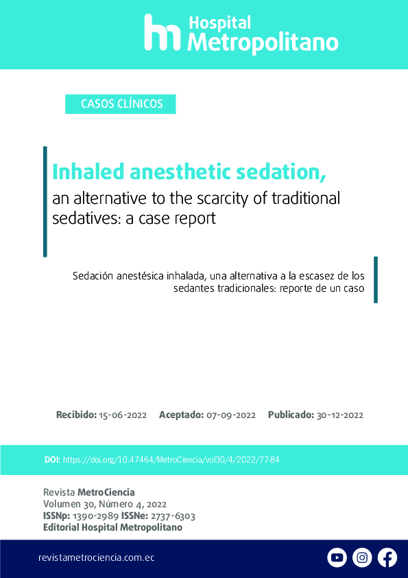 (PDF) Sedación anestésica inhalada, una alternativa a la escasez de los ...