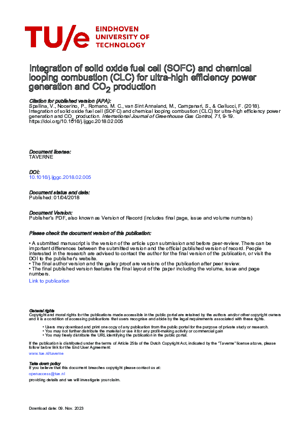 (PDF) Integration of solid oxide fuel cell (SOFC) and chemical looping ...