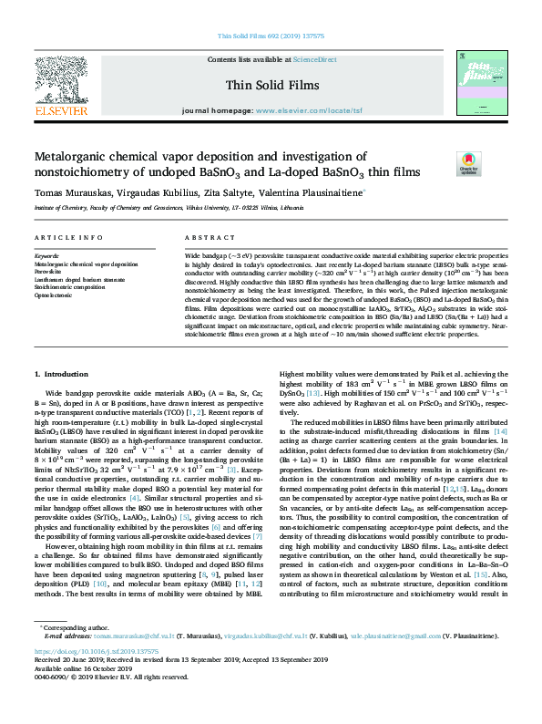(PDF) Metal organic chemical vapor deposition and investigation of ...