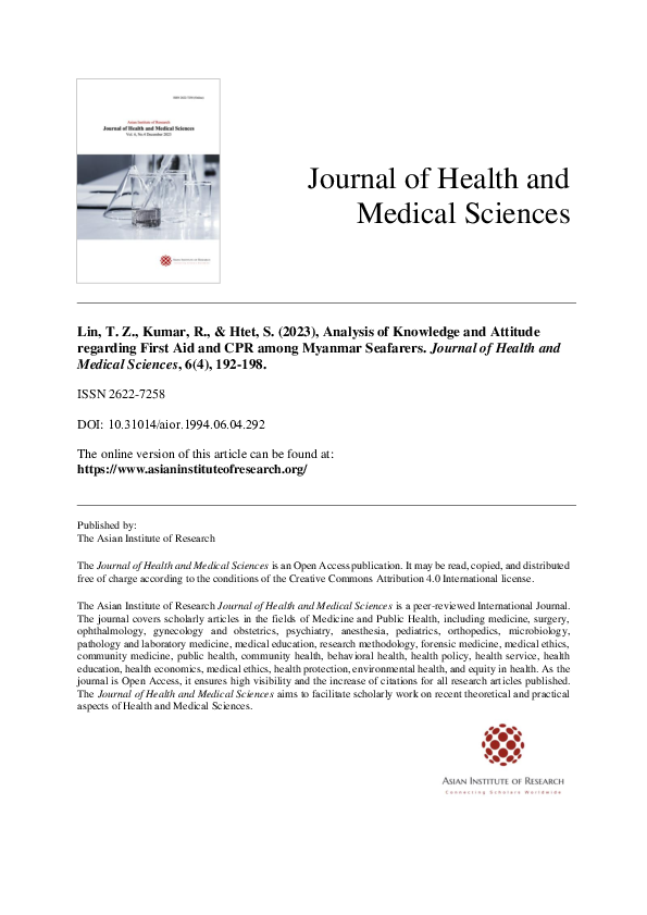 (PDF) Analysis of Knowledge and Attitude regarding First Aid and CPR ...