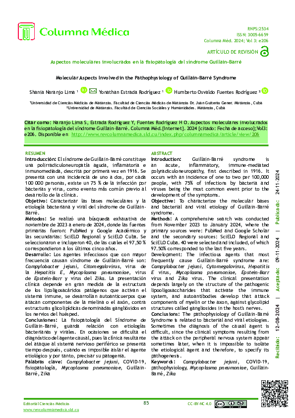 (PDF) Molecular Aspects Involved in the Pathophysiology of Guillain ...