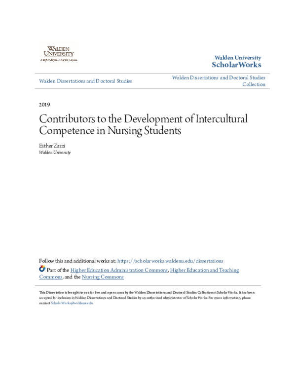 (PDF) Contributors to the development of intercultural competence in ...