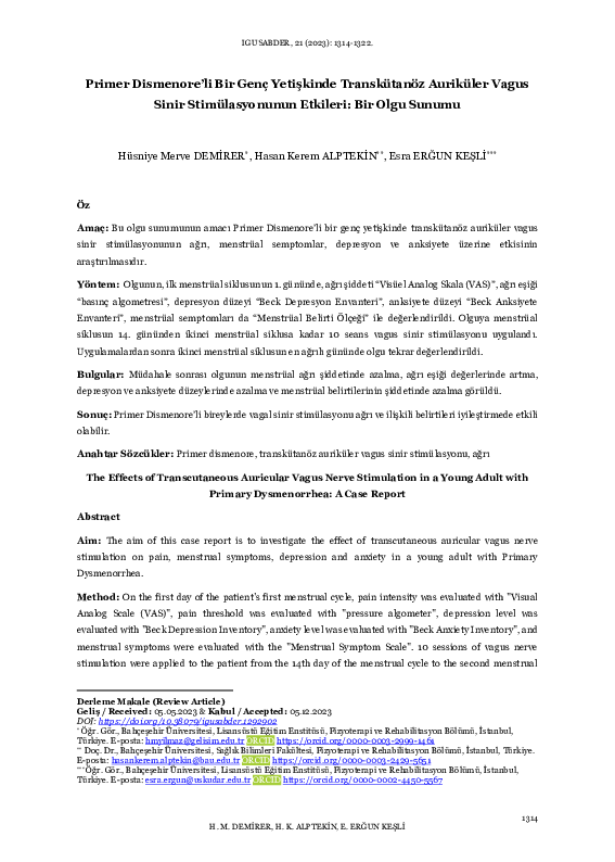 (PDF) The Effects of Transcutaneous Auricular Vagus Nerve Stimulation ...
