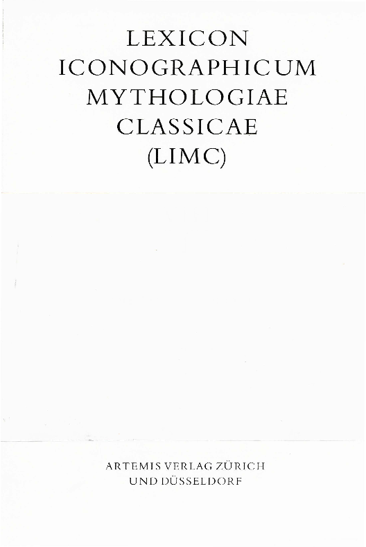 (PDF) LEXICON ICONOGRAPHICUM MYTHOLOGIAE CLASSICAE (LIMC)