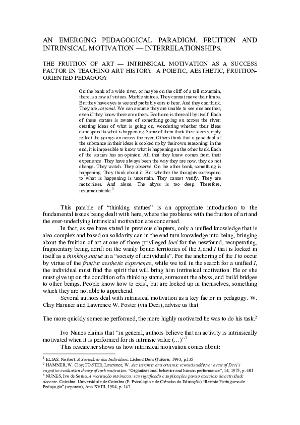 (PDF) AN EMERGING PEDAGOGICAL PARADIGM. FRUITION AND INTRINSICAL ...