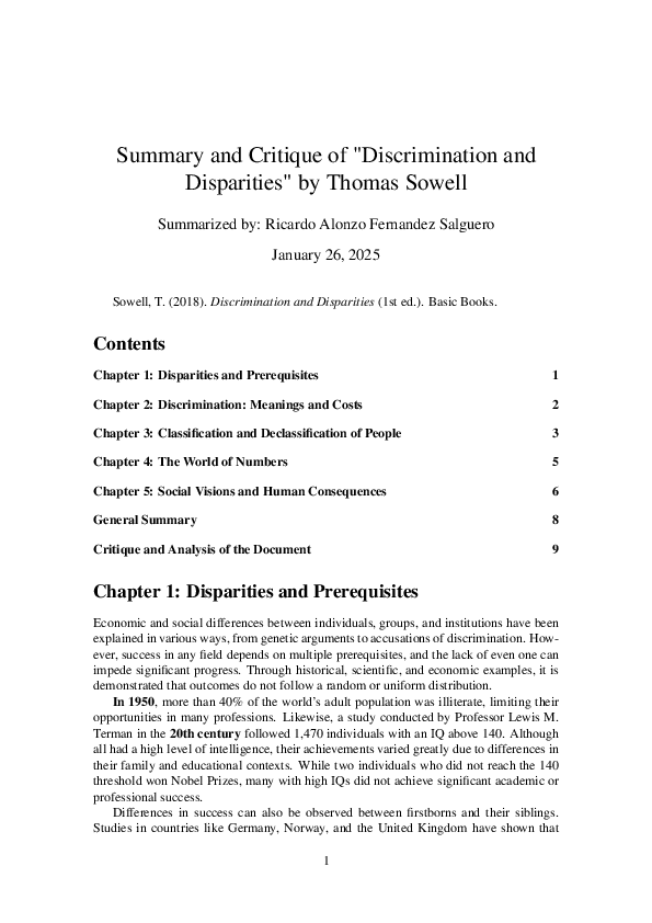 (PDF) Summary and Critique of 