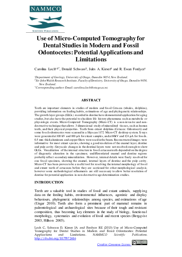 (PDF) Use of Micro-Computed Tomography for Dental Studies in Modern and ...