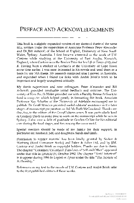 Pdf Preface And Acknowledgements