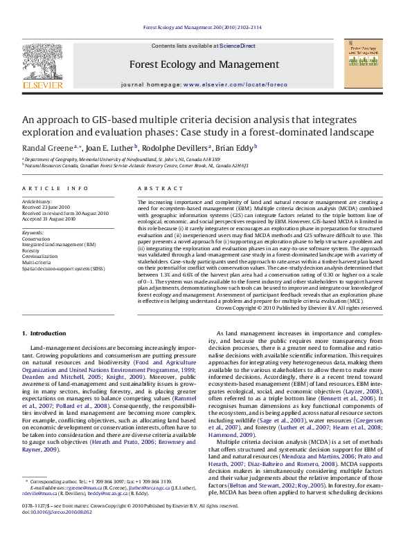(PDF) An approach to GIS-based multiple criteria decision analysis that ...